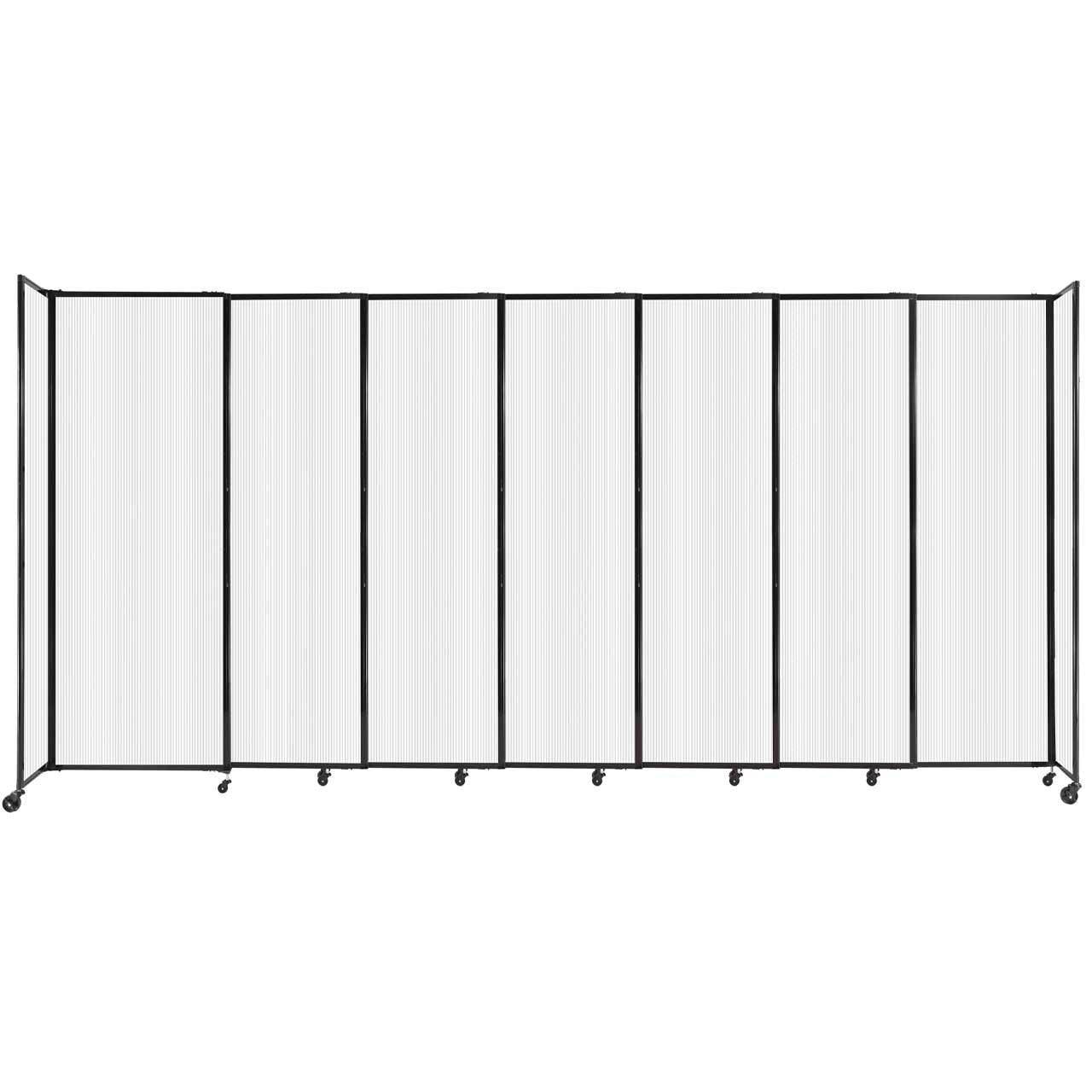 Room Divider Straight Wall Sliding Portable Partition Sound Absorbing Polycarbonate - SchoolOutlet