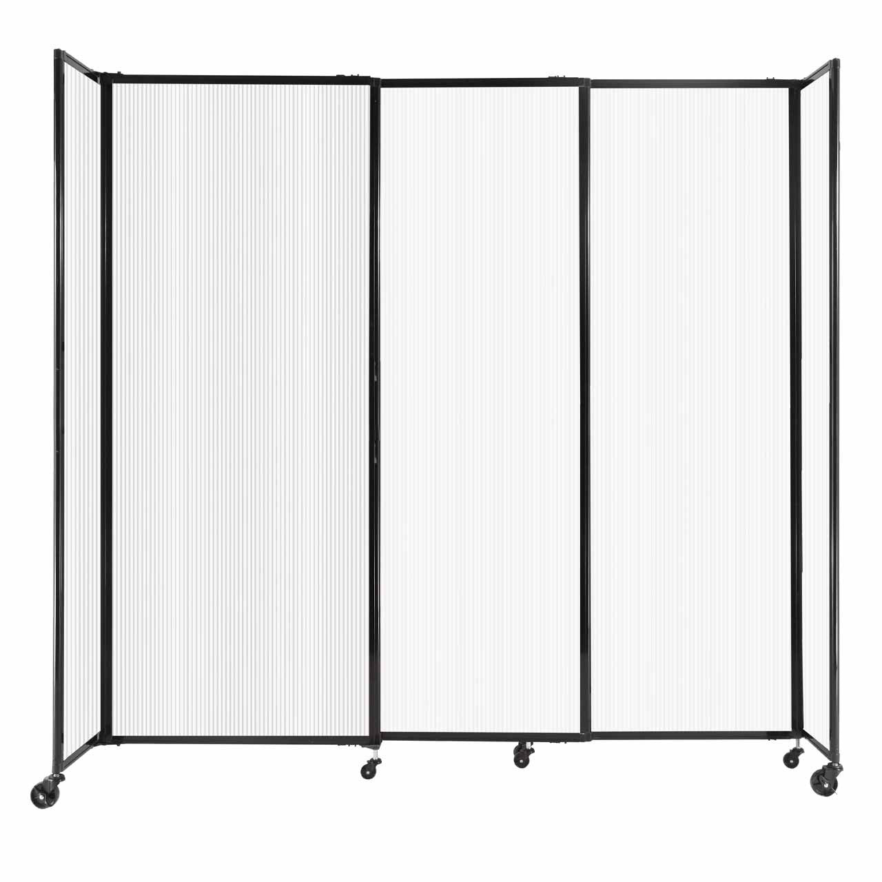 Room Divider Straight Wall Sliding Portable Partition Sound Absorbing Polycarbonate - SchoolOutlet