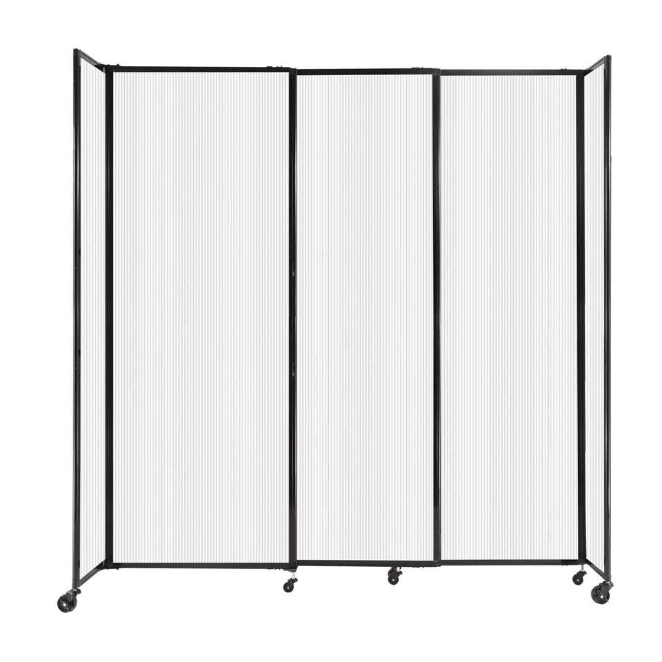 Room Divider Straight Wall Sliding Portable Partition Sound Absorbing Polycarbonate - SchoolOutlet