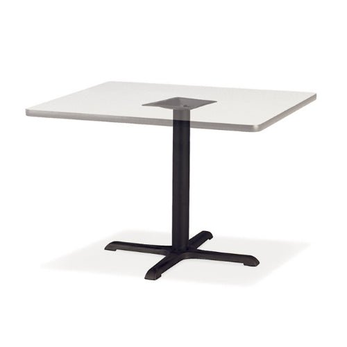 Virco 6682230 - Cafe Table Base only (Top Sold Separately) 22"x30" Diameter, cross-shape black wrinkle, 29" height, (Virco 6682230) - SchoolOutlet