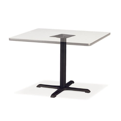 Virco 6682230 - Cafe Table Base only (Top Sold Separately) 22"x30" Diameter, cross-shape black wrinkle, 29" height, (Virco 6682230) - SchoolOutlet