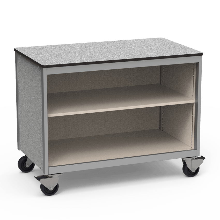 Virco 2301DFND - Mobile Storage Cabinet Double-Faced With One Adjustable Steel Shelf - 48"W x 28"D x 36"H (Virco 2301DFND) - SchoolOutlet