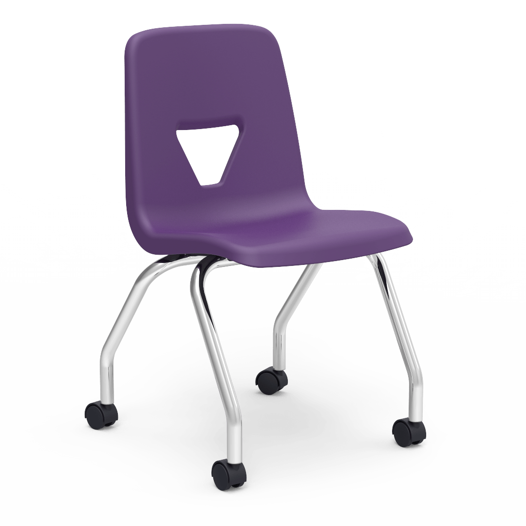 Virco 2050EL - 4-Leg 2000 Series Mobile Chair- Extra Large 18" Seat Height(Virco 2050EL) - SchoolOutlet