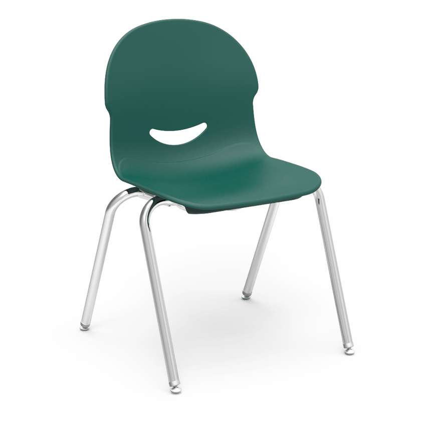 Virco 264515 - IQ Series Stylish 4-Legged Ergonomic Stack Chair, Wide Seat - 15" Seat Height (Virco 264515) - SchoolOutlet