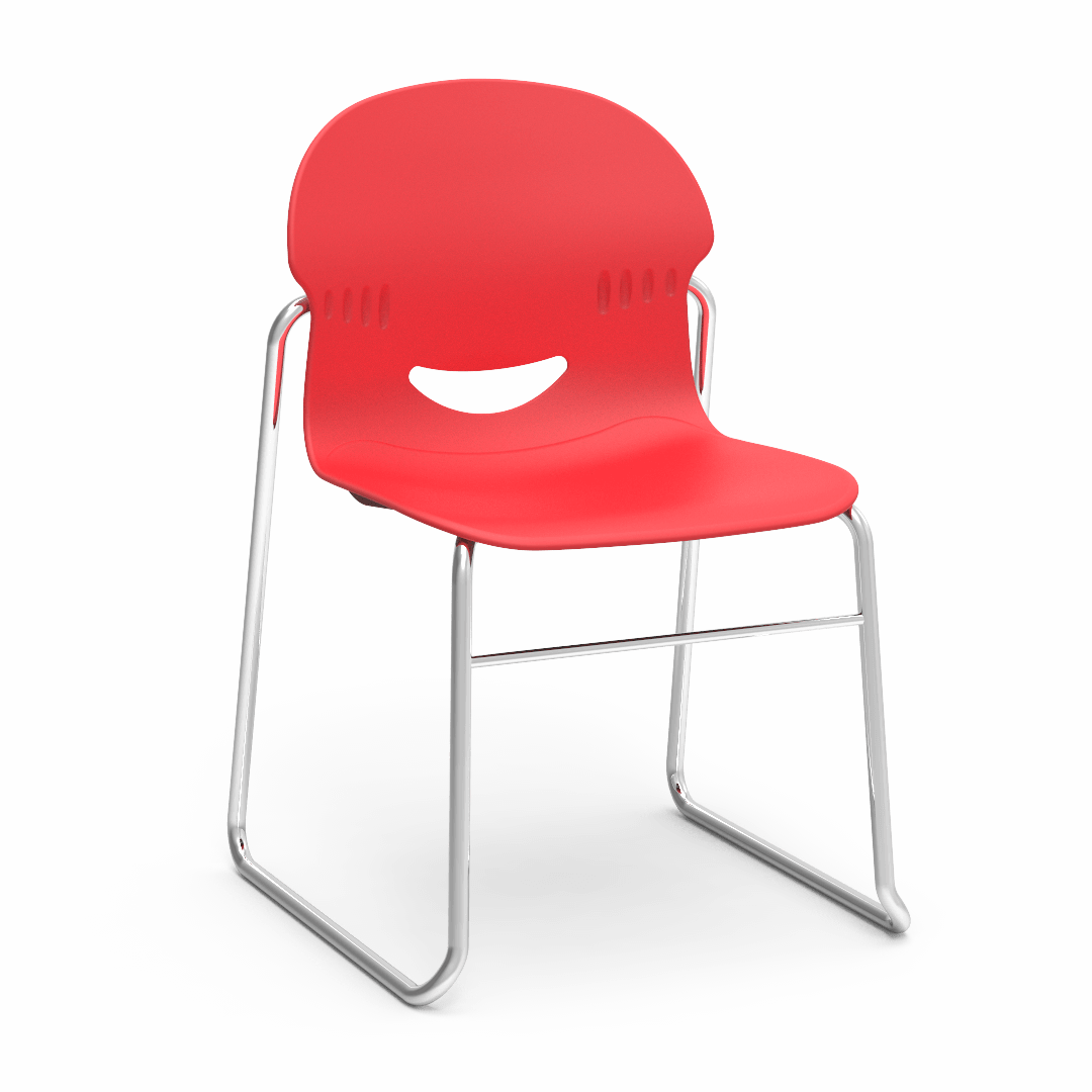 264617 - Virco I.Q. Sled Based Ergonomic Chair, Wide Seat - 17" Seat Height (Virco 264617) - SchoolOutlet