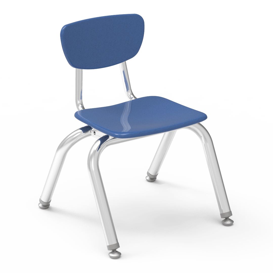 Virco 3012 - 3000 Series 4-Legged Hard Plastic Stack Chair - 12" Seat Height (Virco 3012) - SchoolOutlet