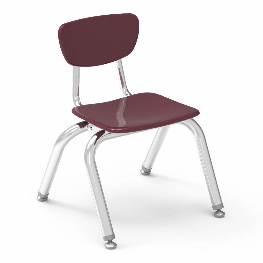 Virco 3012 - 3000 Series 4-Legged Hard Plastic Stack Chair - 12" Seat Height (Virco 3012) - SchoolOutlet