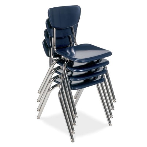 Virco 3014 - 3000 Series 4-Legged Hard Plastic Stack Chair - 14" Seat Height (Virco 3014) - SchoolOutlet
