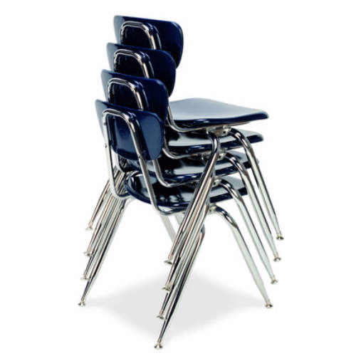 Virco 3016 - 3000 Series 4-Legged Hard Plastic Stack Chair - 16" Seat Height (Virco 3016) - SchoolOutlet