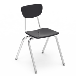 Virco 3018 School Chair for Students 5th Grade to Adult - Hard Plastic Seat & Back, Durable and Stackable for Classroom Seating