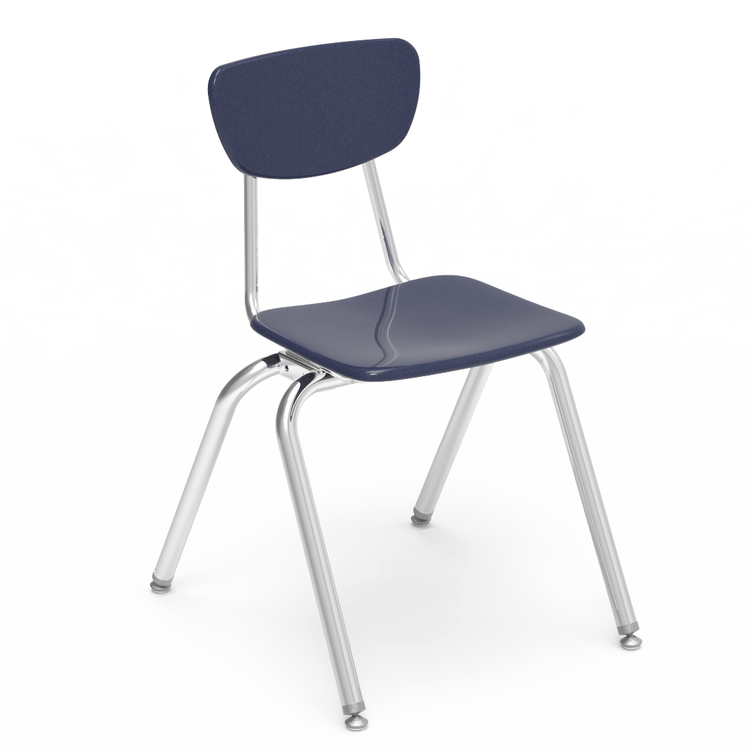 Virco 3018 School Chair for Students 5th Grade to Adult - Hard Plastic Seat & Back, Durable and Stackable for Classroom Seating - SchoolOutlet