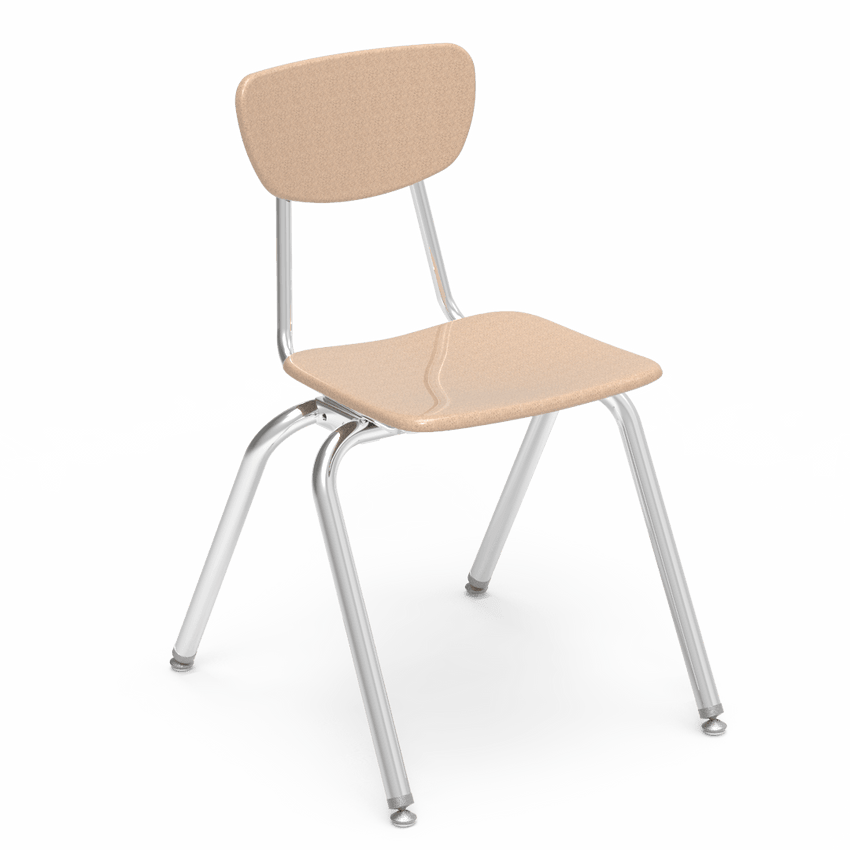 Virco 3018 School Chair for Students 5th Grade to Adult - Hard Plastic Seat & Back, Durable and Stackable for Classroom Seating - SchoolOutlet