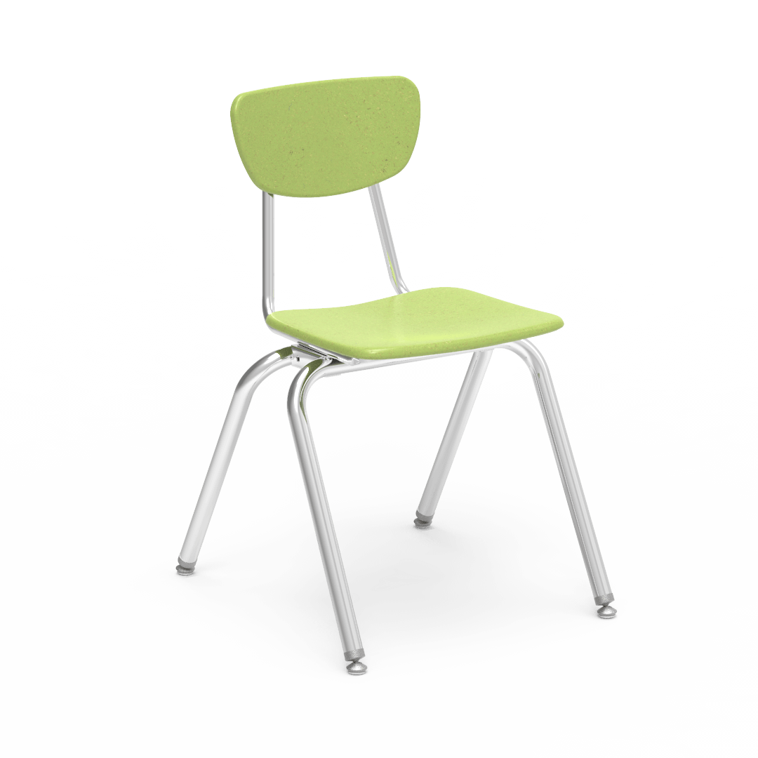 Virco 3018 School Chair for Students 5th Grade to Adult - Hard Plastic Seat & Back, Durable and Stackable for Classroom Seating - SchoolOutlet