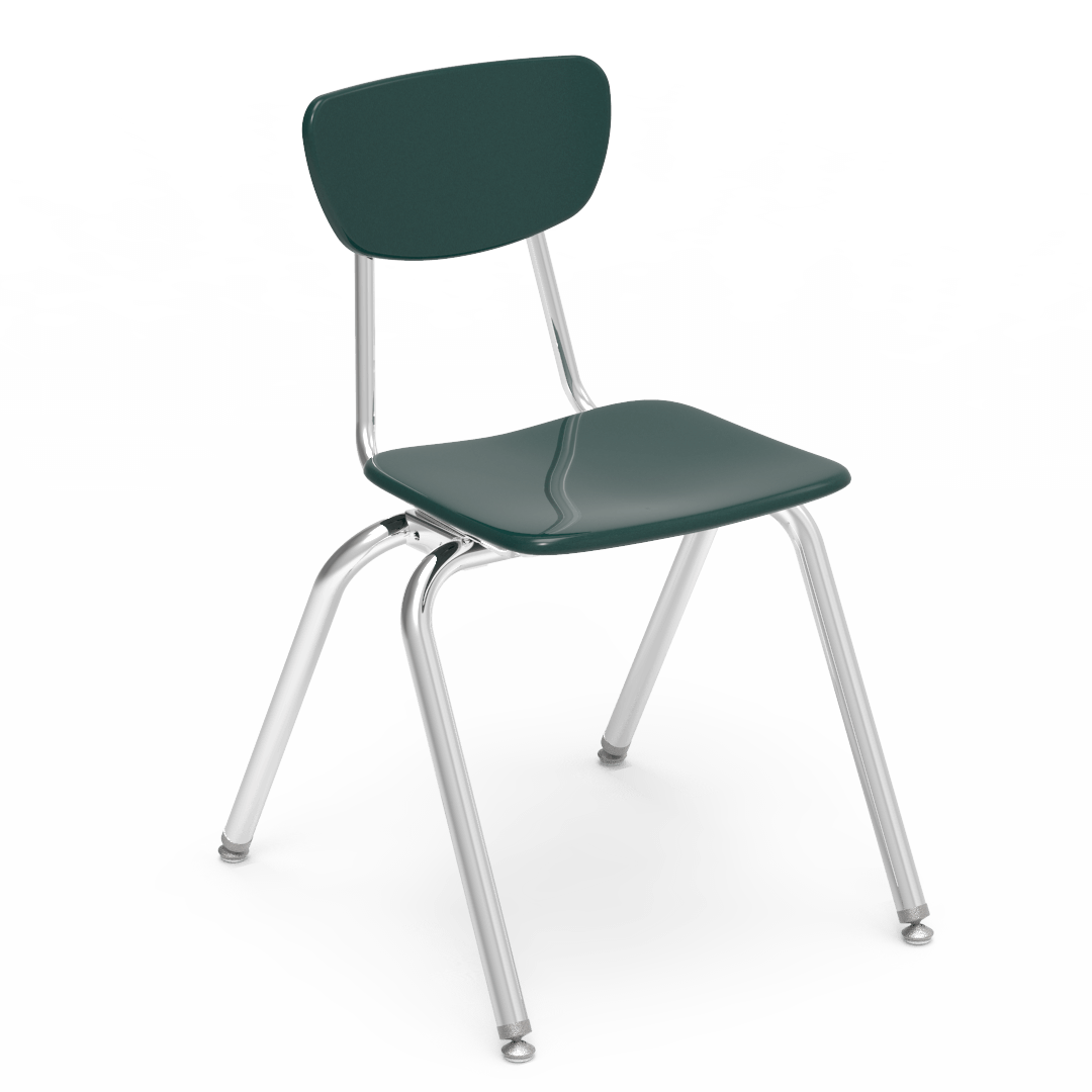 Virco 3018 School Chair for Students 5th Grade to Adult - Hard Plastic Seat & Back, Durable and Stackable for Classroom Seating - SchoolOutlet