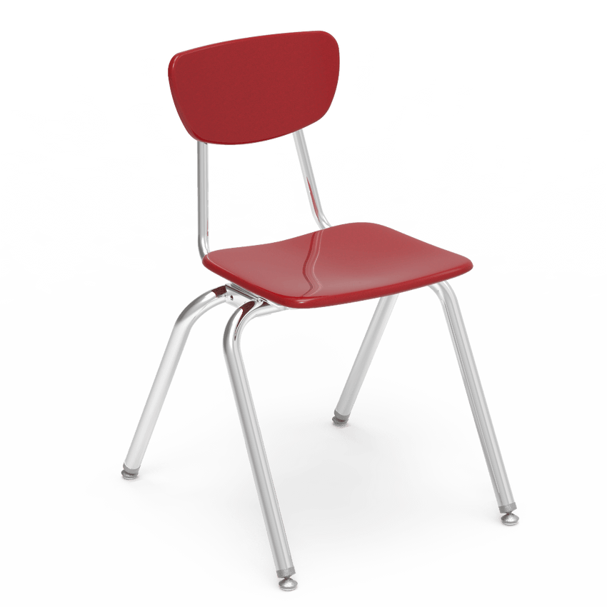 Virco 3018 School Chair for Students 5th Grade to Adult - Hard Plastic Seat & Back, Durable and Stackable for Classroom Seating - SchoolOutlet