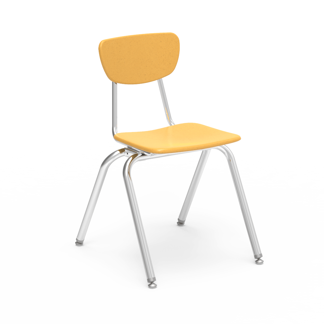Virco 3018 School Chair for Students 5th Grade to Adult - Hard Plastic Seat & Back, Durable and Stackable for Classroom Seating - SchoolOutlet