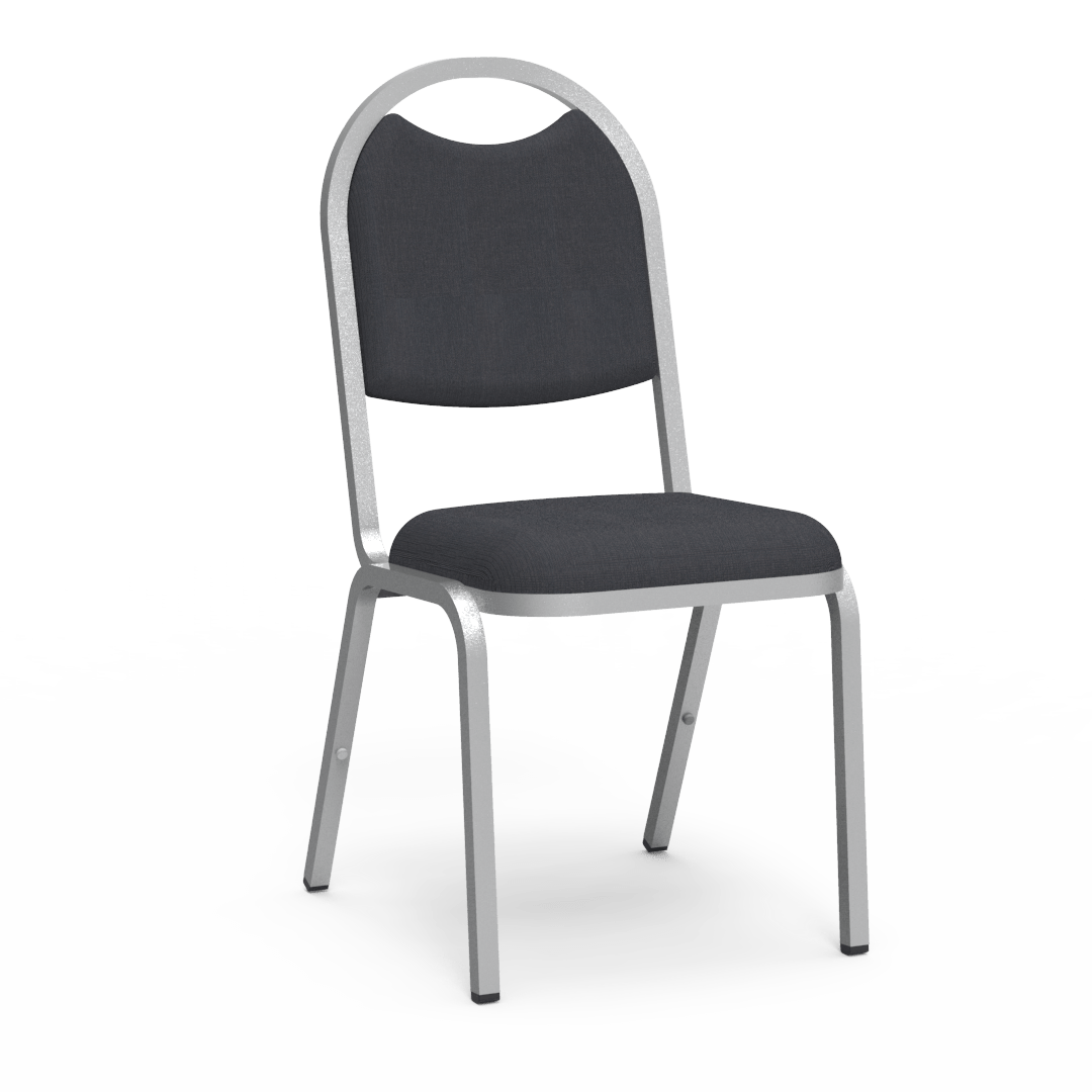 Virco 8917 Padded Stack Chair - Upholstered Fabric, Rounded Back ...