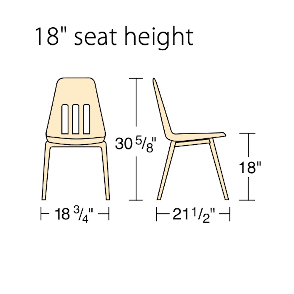 Virco 9018 School Chair for Classrooms 5th Grade to University - 18" Seat Height Stackable - SchoolOutlet