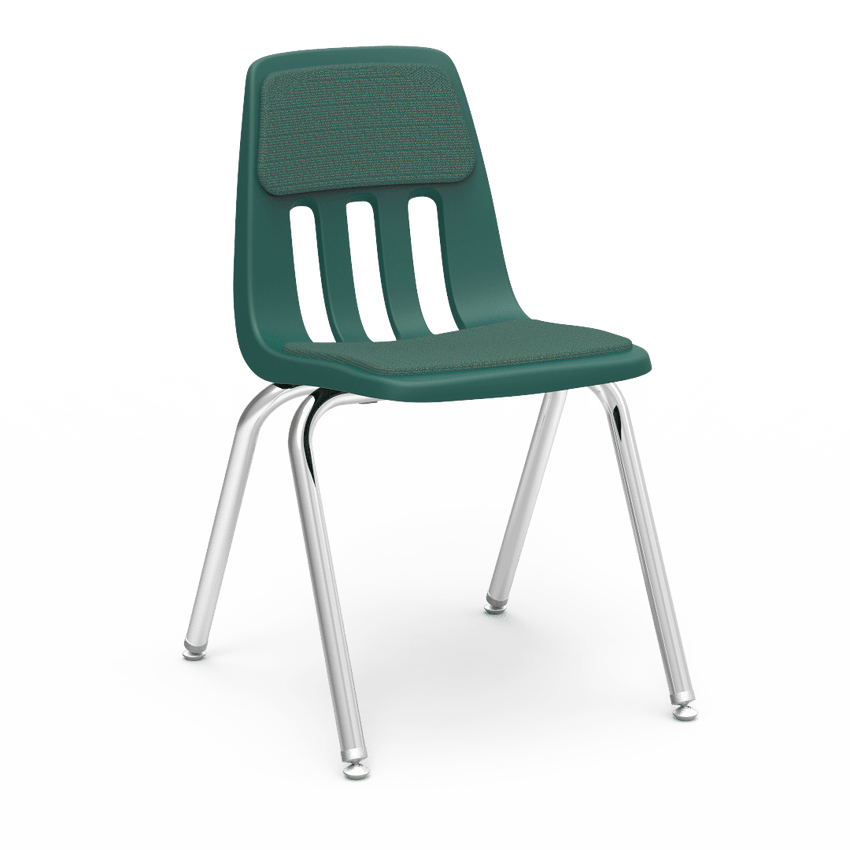 Virco 9018P - Padded Upholstered School Stack Chair with Steel Back Support - 18" Seat Height (Virco 9018P) - SchoolOutlet