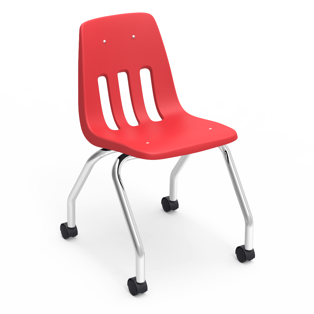 Virco 9050 - Mobile Task Chair with Wheels - 18" Seat Height (Virco 9050) - SchoolOutlet