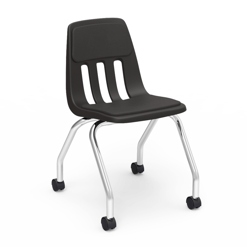 Virco 9050P - Mobile Computer Task Chair with Wheels, Padded/Upholstered Seat - 18" Seat Height (Virco 9050P) - SchoolOutlet