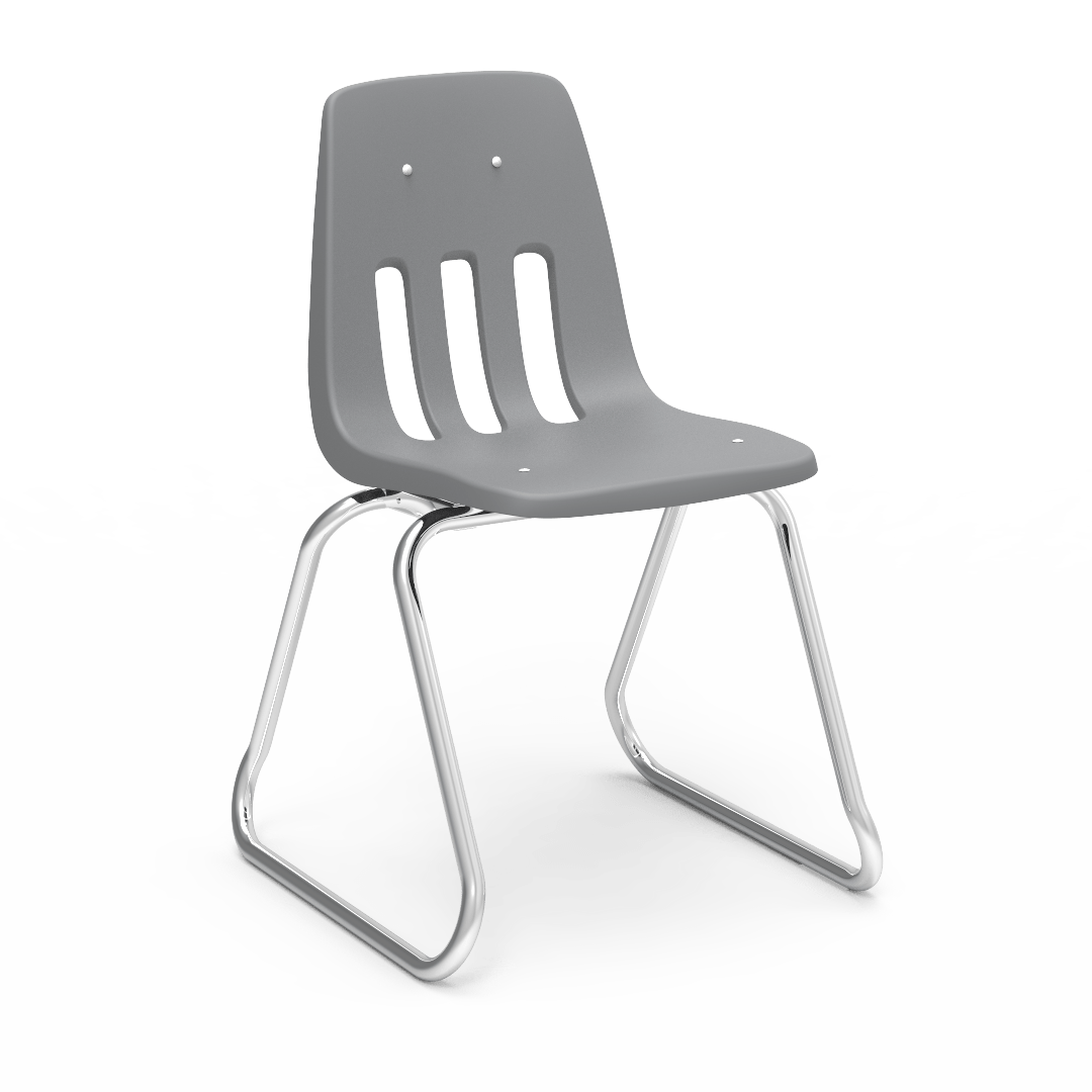 Virco 9616 9000 Series Sled Based Stack Chair with Steel Back Support 16