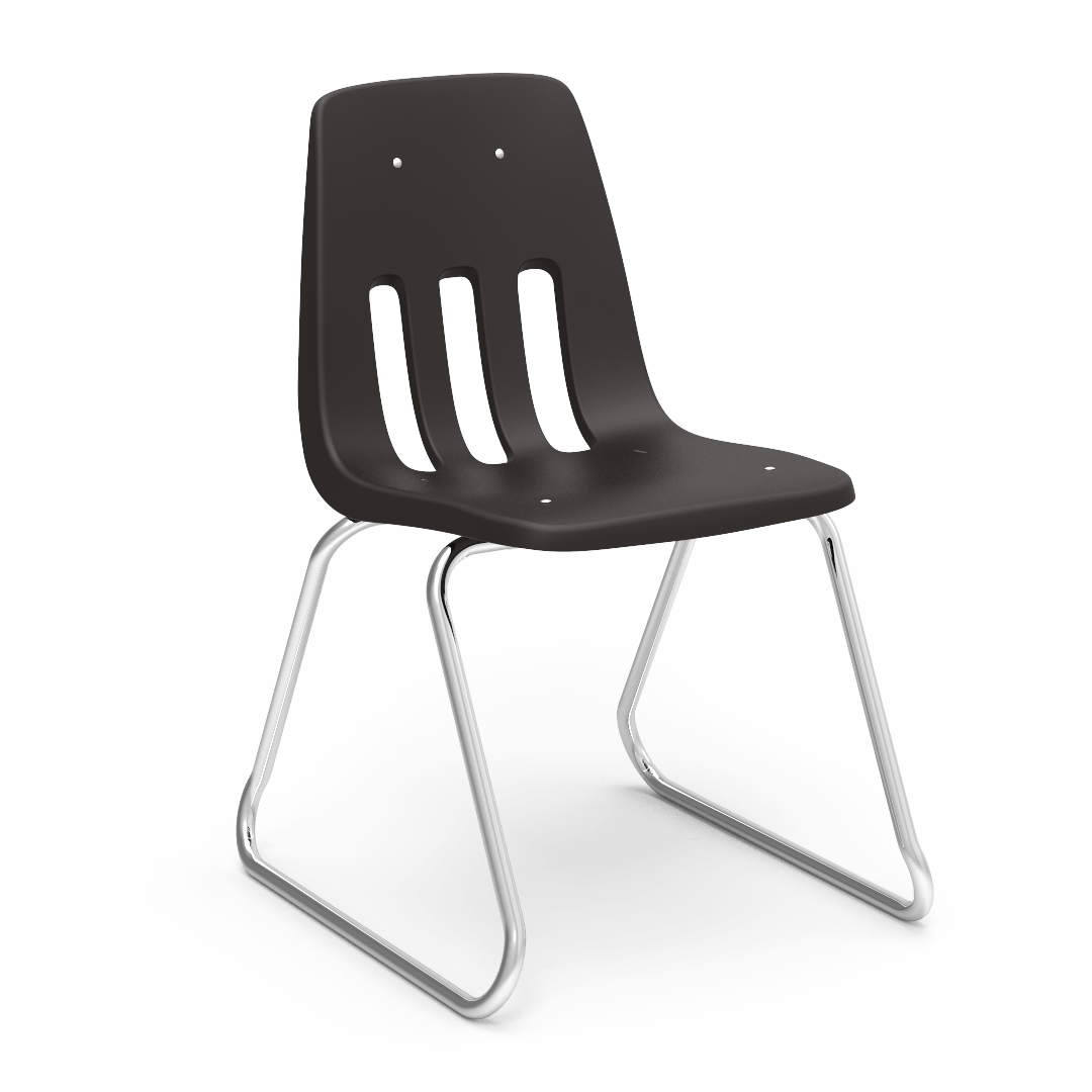 Virco 9618 - 9000 Series Sled-Based Stack Chair with Steel Back Support - 18" Seat Height (Virco 9618) - SchoolOutlet