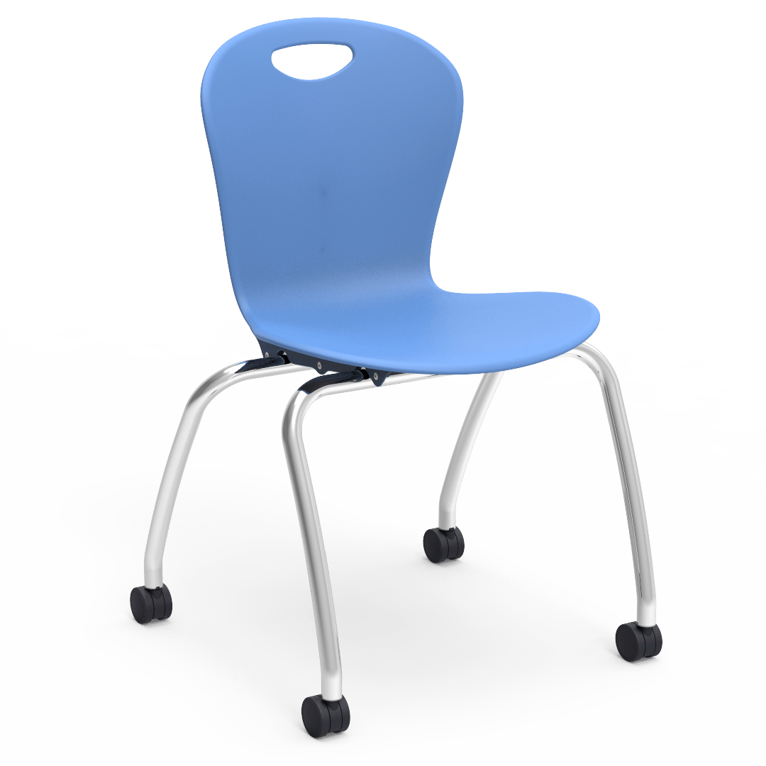 Virco Civitas Series Mobile Ergonomic Chair, Contoured Seat/Back - 18" Seat Height with 4 Casters (Virco CZ18C) - SchoolOutlet