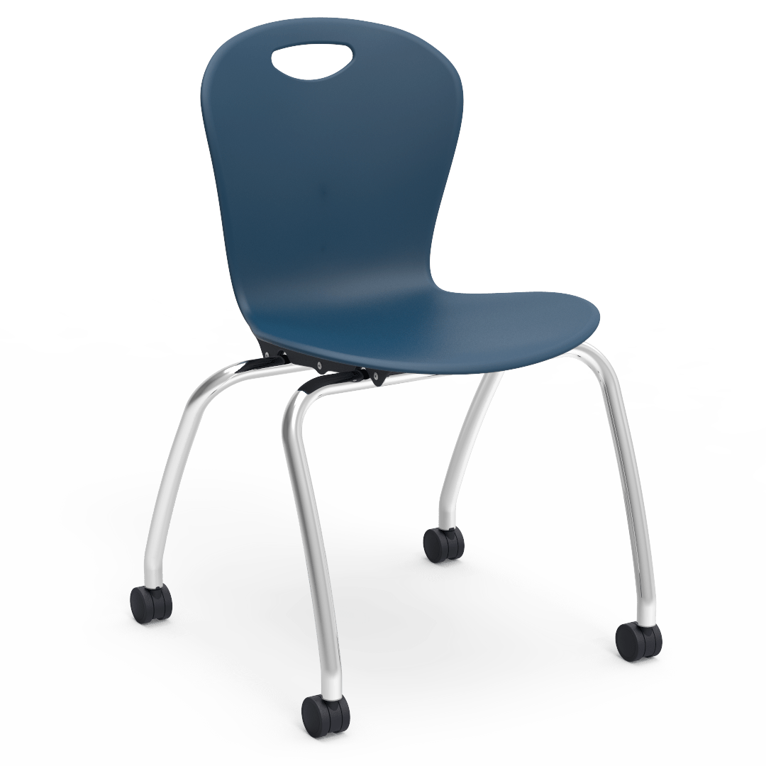 Virco Civitas Series Mobile Ergonomic Chair, Contoured Seat/Back - 18" Seat Height with 4 Casters (Virco CZ18C) - SchoolOutlet