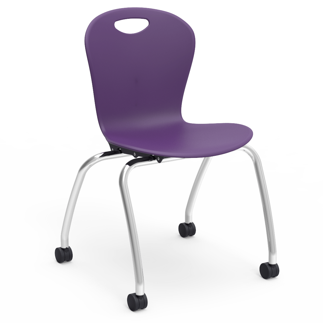 Virco Civitas Series Mobile Ergonomic Chair, Contoured Seat/Back - 18" Seat Height with 4 Casters (Virco CZ18C) - SchoolOutlet