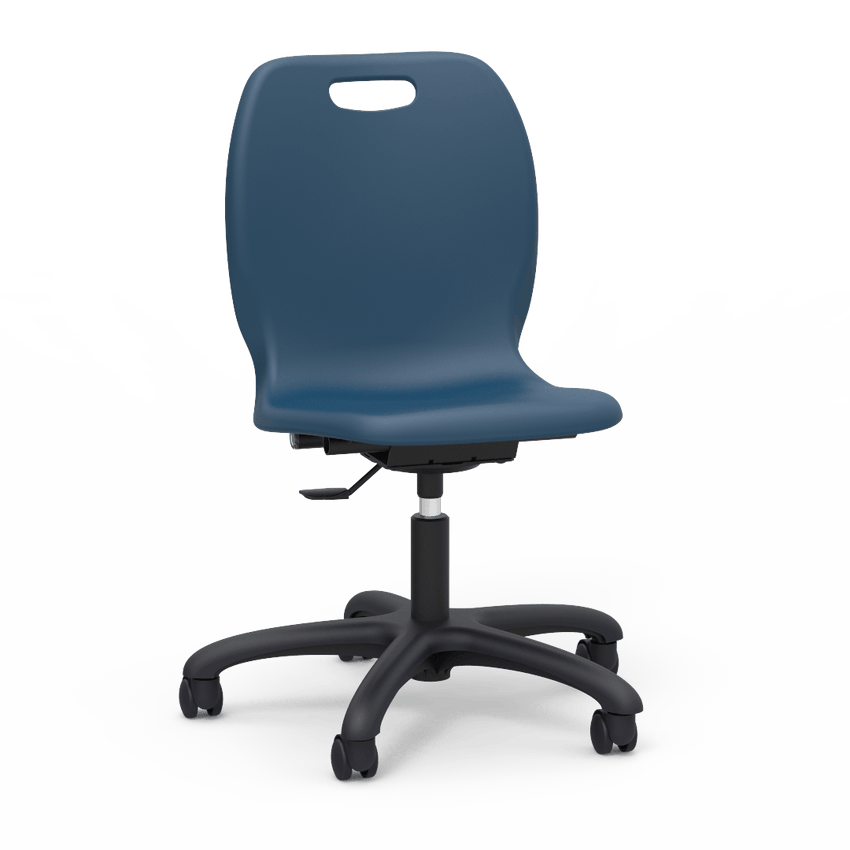 Virco N2 Series Height Adjustable Mobile Task Chair - XL Seat (Virco N260ELGC) - SchoolOutlet