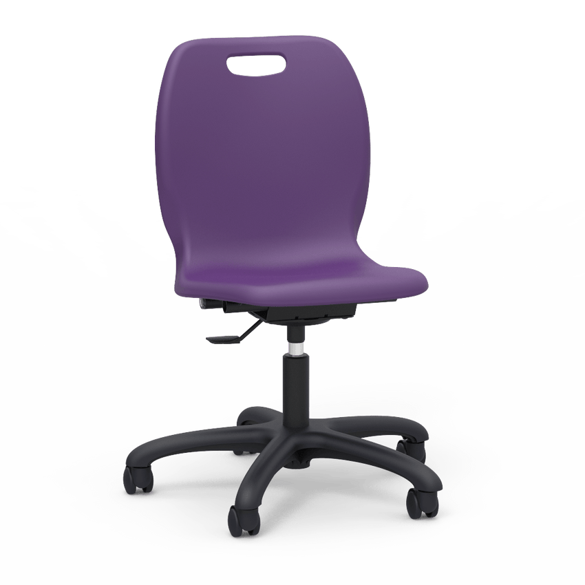 Virco N2 Series Height Adjustable Mobile Task Chair - XL Seat (Virco N260ELGC) - SchoolOutlet