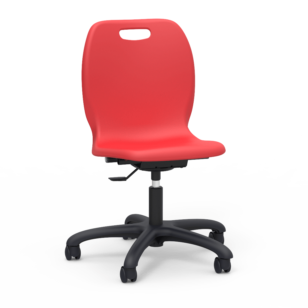 Virco N2 Series Height Adjustable Mobile Task Chair - XL Seat (Virco N260ELGC) - SchoolOutlet