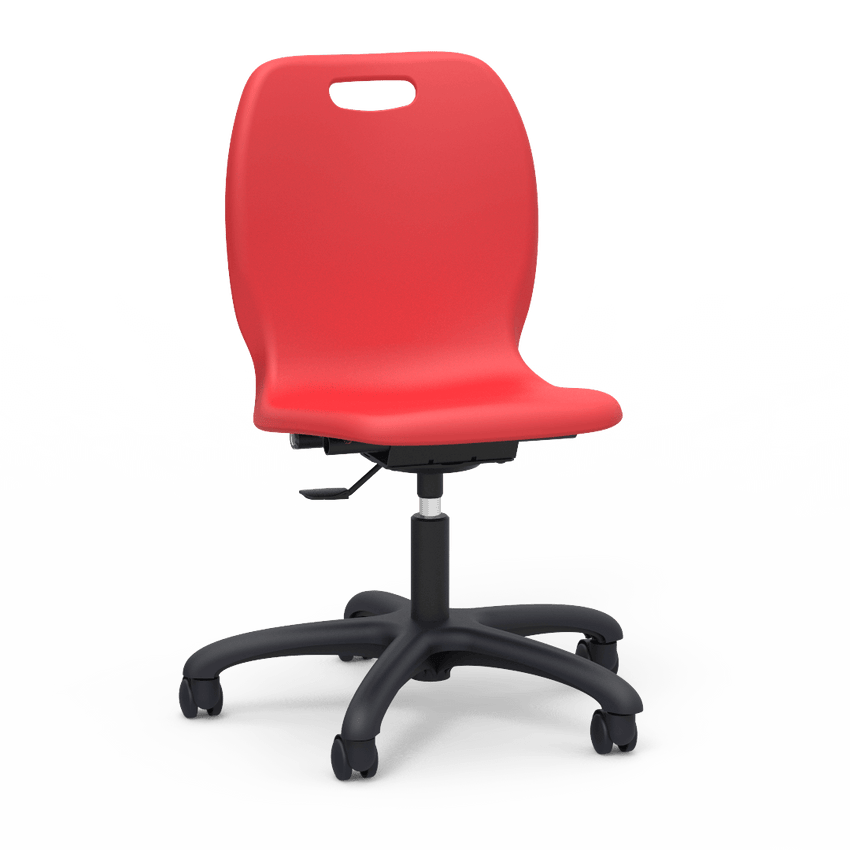 Virco N2 Series Height Adjustable Mobile Task Chair - XL Seat (Virco N260ELGC) - SchoolOutlet