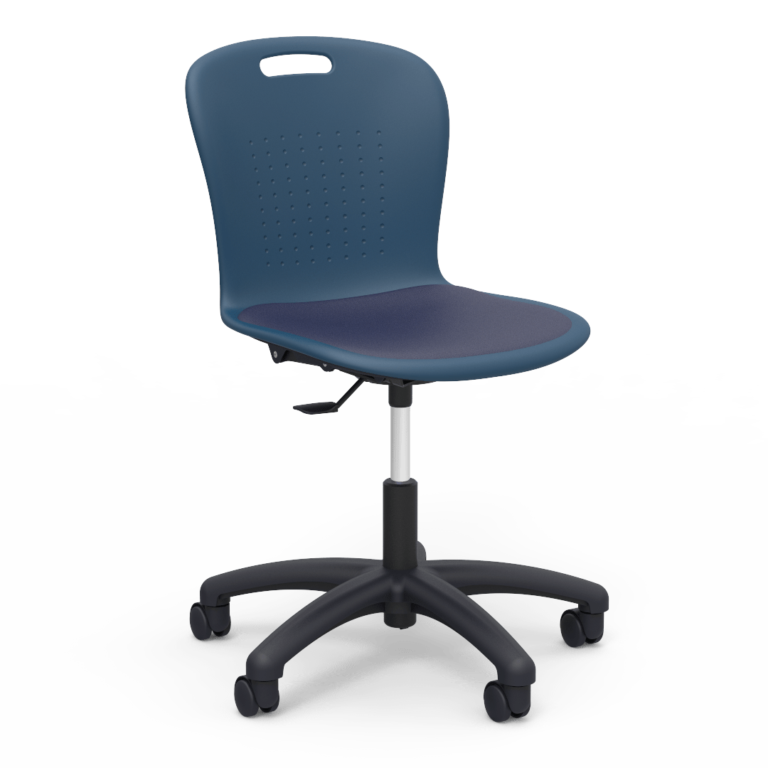 Virco SGTASK18P - Sage Series Task Chair - 18" Seat Height with Padded Upholstered Seat Cushion (Virco SGTASK18P) - SchoolOutlet