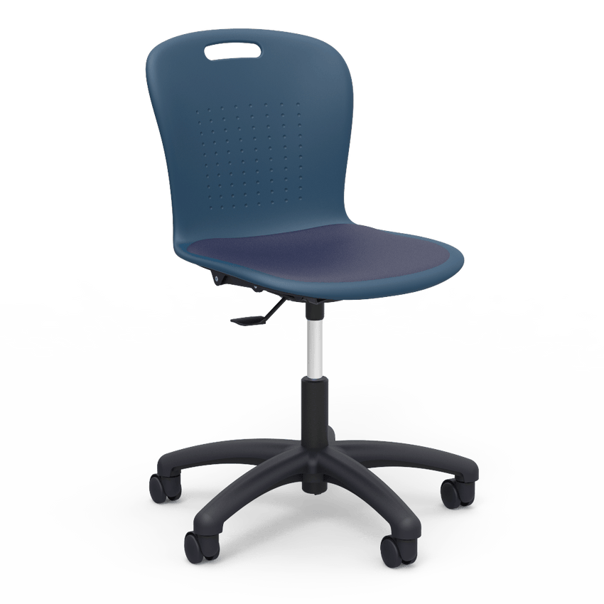 Virco SGTASK18P - Sage Series Task Chair - 18" Seat Height with Padded Upholstered Seat Cushion (Virco SGTASK18P) - SchoolOutlet