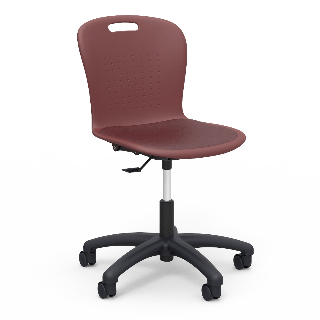 Virco SGTASK18P - Sage Series Task Chair - 18" Seat Height with Padded Upholstered Seat Cushion (Virco SGTASK18P) - SchoolOutlet