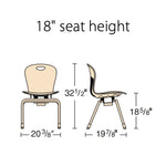 Virco ZC2M18 - ZUMA Series C2M 4-Leg Chair - 18 5/8