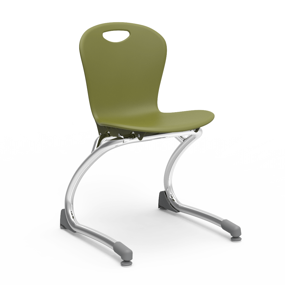 Virco ZCANT13 - Zuma Series Cantilevered Legged Ergonomic Chair, Contoured Seat/Back - 13" Seat Height (Virco ZCANT13) - SchoolOutlet