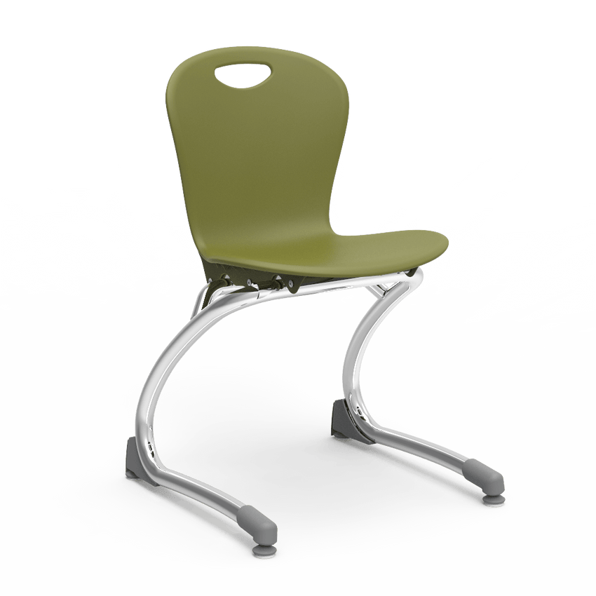 Virco ZCANT13 - Zuma Series Cantilevered Legged Ergonomic Chair, Contoured Seat/Back - 13" Seat Height (Virco ZCANT13) - SchoolOutlet