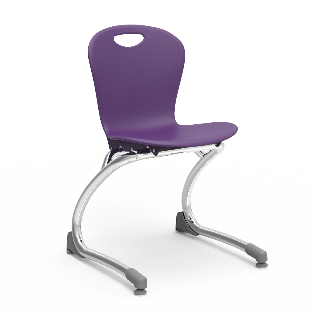 Virco ZCANT13 - Zuma Series Cantilevered Legged Ergonomic Chair, Contoured Seat/Back - 13" Seat Height (Virco ZCANT13) - SchoolOutlet