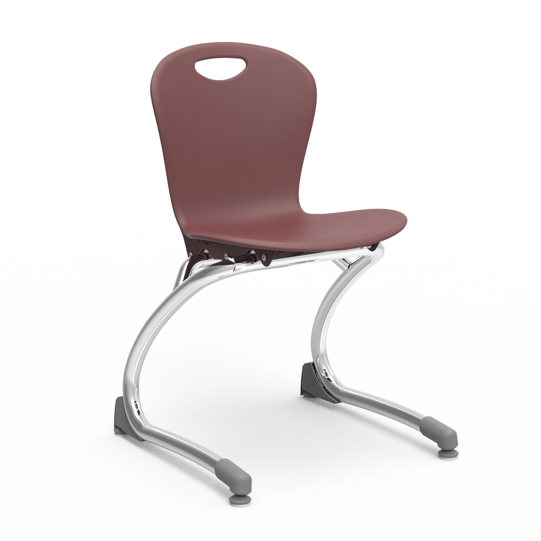 Virco ZCANT13 - Zuma Series Cantilevered Legged Ergonomic Chair, Contoured Seat/Back - 13" Seat Height (Virco ZCANT13) - SchoolOutlet