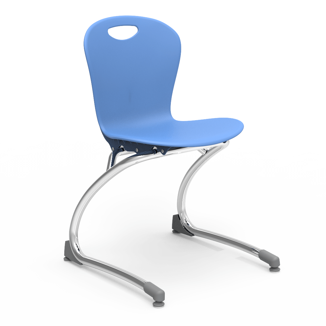 Virco ZCANT15 - Zuma Series Cantilevered Legged Ergonomic Chair, Contoured Seat/Back - 15" Seat Height (Virco ZCANT15) - SchoolOutlet