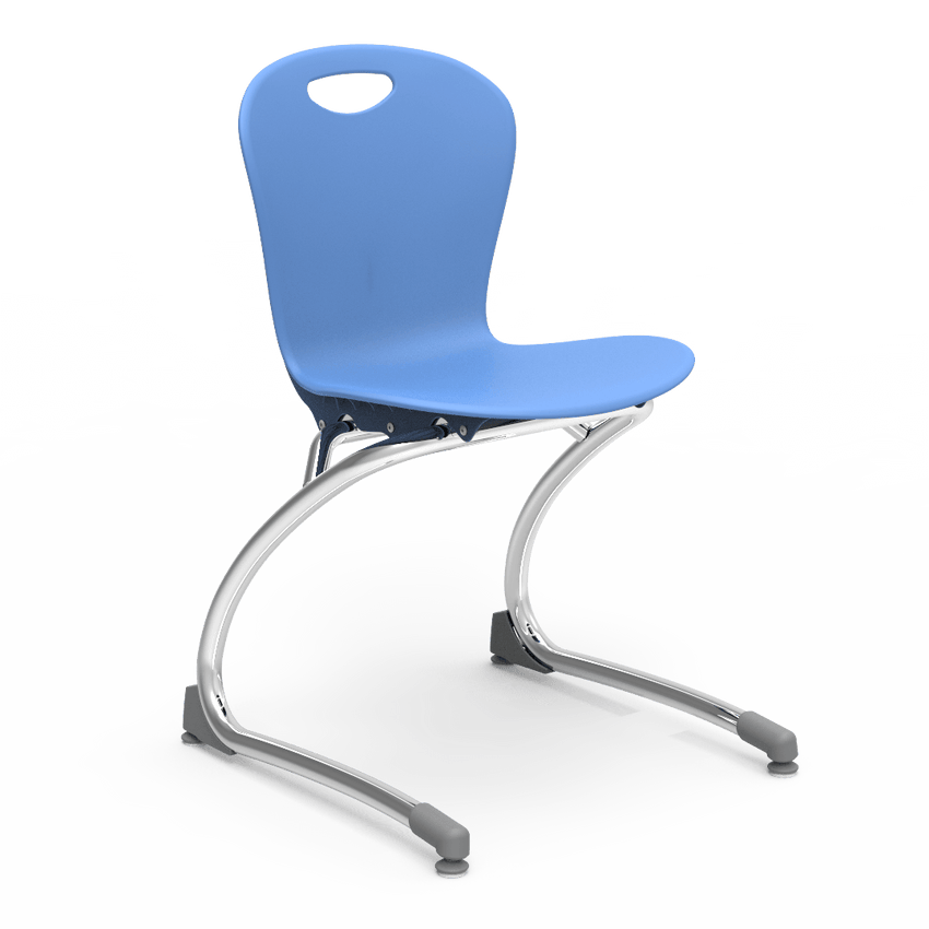 Virco ZCANT15 - Zuma Series Cantilevered Legged Ergonomic Chair, Contoured Seat/Back - 15" Seat Height (Virco ZCANT15) - SchoolOutlet