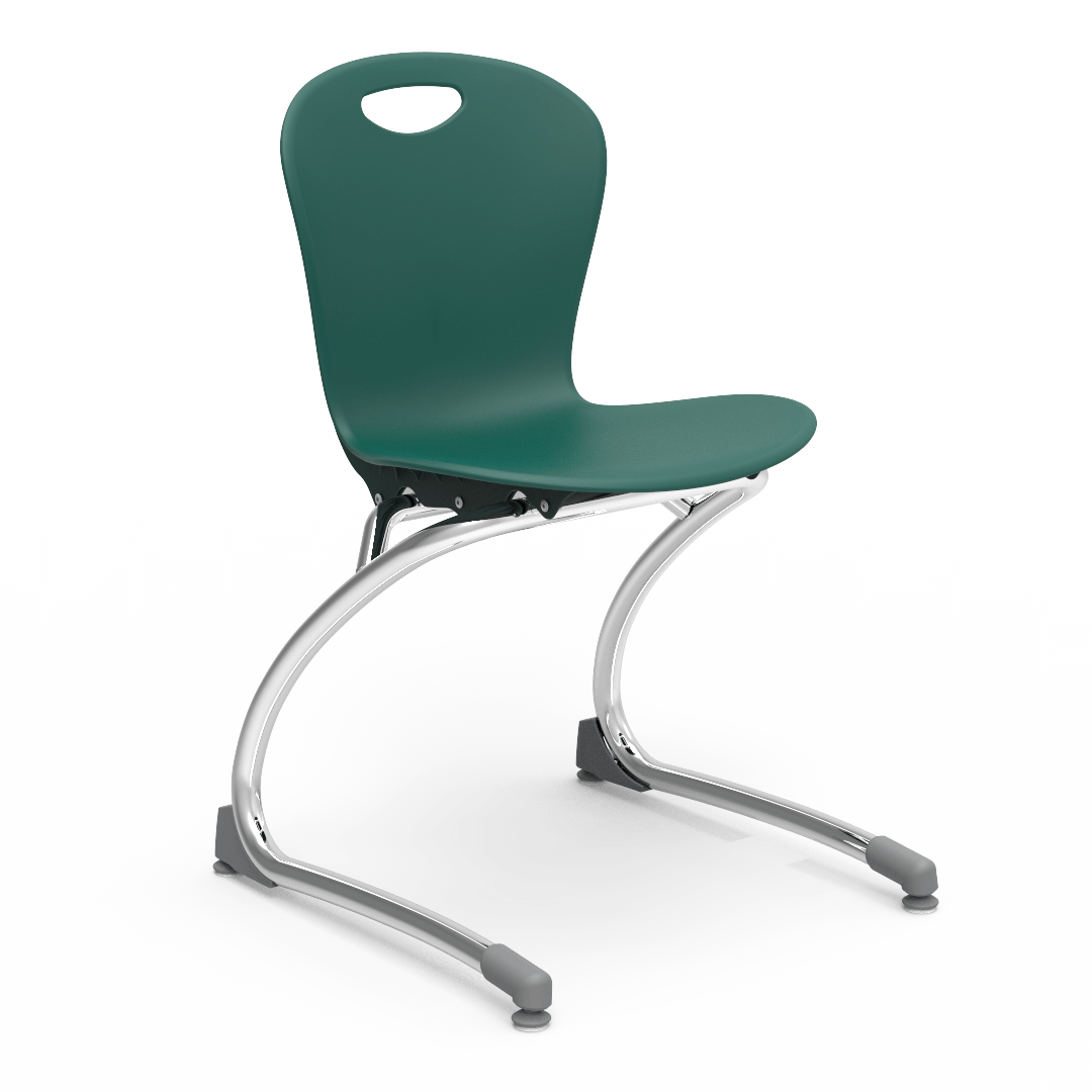 Virco ZCANT15 - Zuma Series Cantilevered Legged Ergonomic Chair, Contoured Seat/Back - 15" Seat Height (Virco ZCANT15) - SchoolOutlet