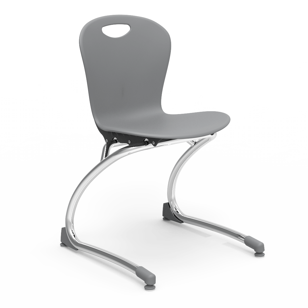 Virco ZCANT15 - Zuma Series Cantilevered Legged Ergonomic Chair, Contoured Seat/Back - 15" Seat Height (Virco ZCANT15) - SchoolOutlet