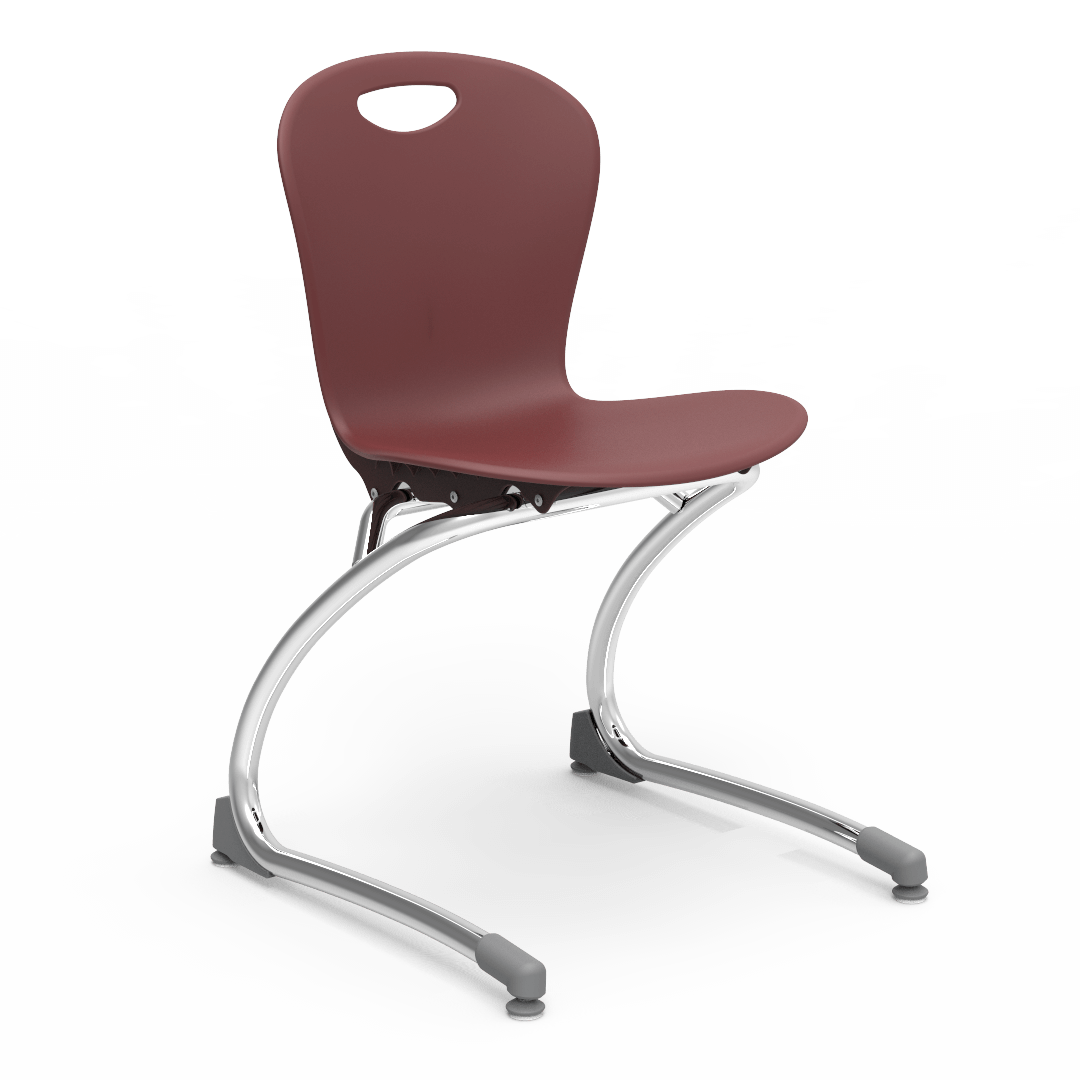 Virco ZCANT15 - Zuma Series Cantilevered Legged Ergonomic Chair, Contoured Seat/Back - 15" Seat Height (Virco ZCANT15) - SchoolOutlet