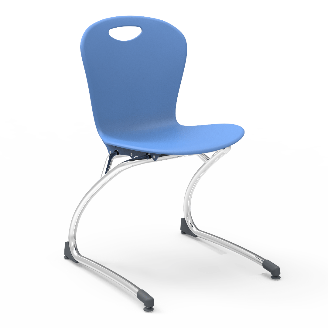 Virco ZCANT18 - Zuma Series Cantilevered Legged Ergonomic Chair, Contoured Seat/Back - 18" Seat Height (Virco ZCANT18) - SchoolOutlet