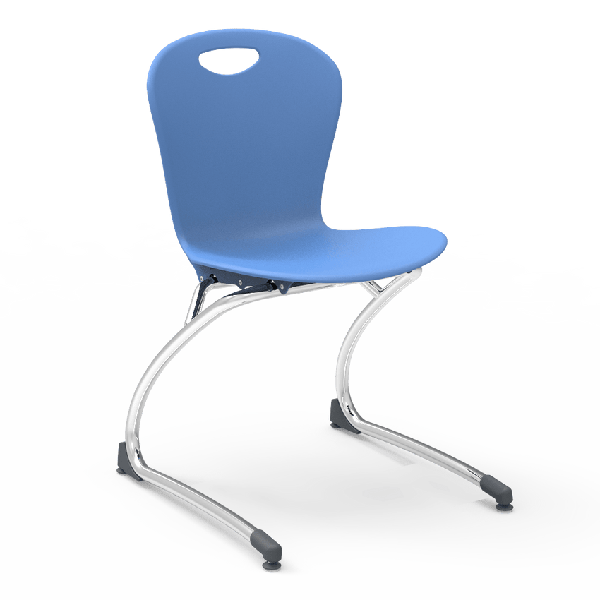 Virco ZCANT18 - Zuma Series Cantilevered Legged Ergonomic Chair, Contoured Seat/Back - 18" Seat Height (Virco ZCANT18) - SchoolOutlet