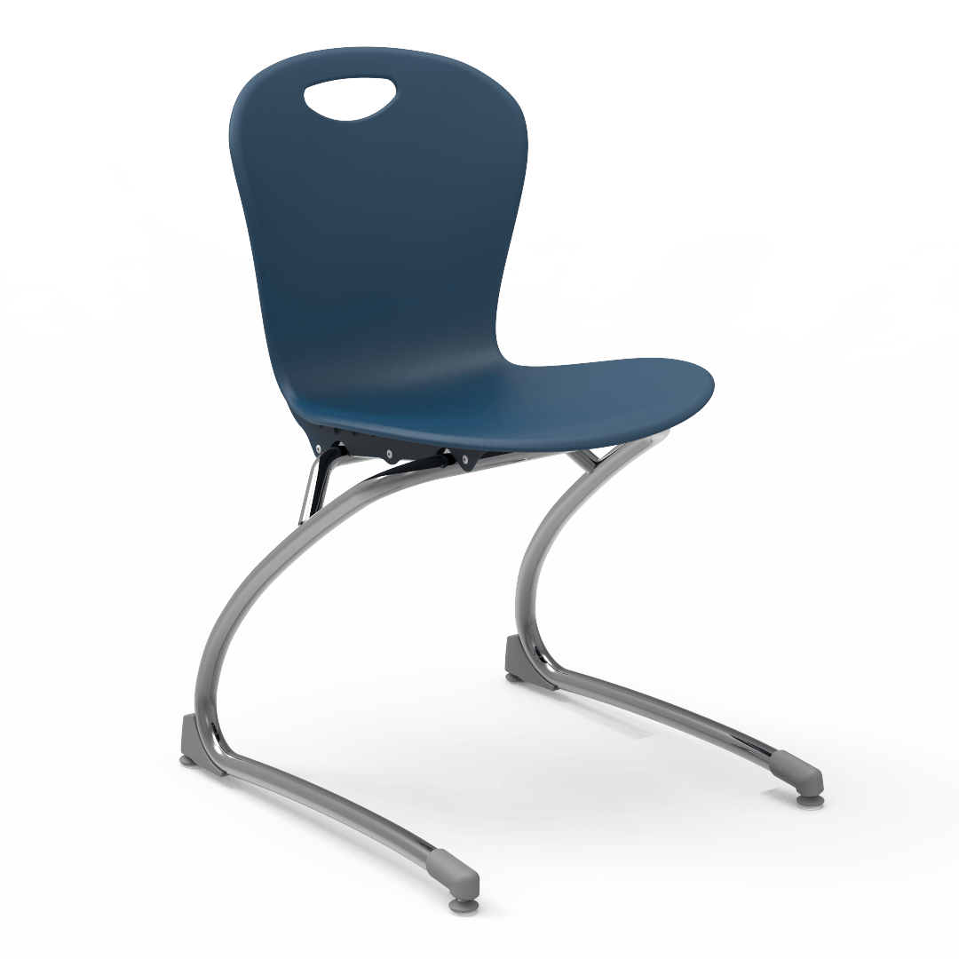 Virco ZCANT18 - Zuma Series Cantilevered Legged Ergonomic Chair, Contoured Seat/Back - 18" Seat Height (Virco ZCANT18) - SchoolOutlet